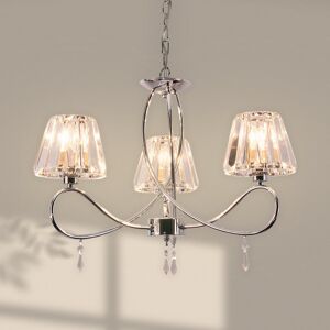 Canora Grey Bridges 3 - Light Shaded Chandelier Polished Chrome 60cm H X 59cm W X 59cm D Canora Grey Bridges 3 - Light Shaded Chandelier Polished Chrome 60cm H X 59cm W X 59cm D