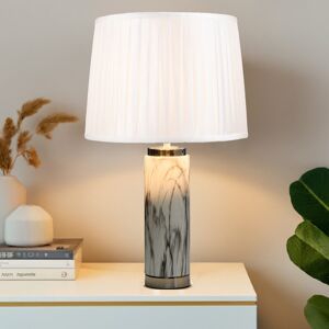 Fairmont Park Alisander MARBLE EFFECT 56cm Table Lamp SIlver 56cm H X 35cm W X 35cm D Fairmont Park Alisander MARBLE EFFECT 56cm Table Lamp SIlver 56cm H X 35cm W X 35cm D