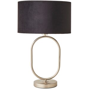Metro Demetry Charcoal Fabric Drum Lamp Shade Matte Black Oval Table Lamp and LED Bulb Silver/Black 42.3cm H X 25cm W X 25cm D Metro Demetry Charcoal Fabric Drum Lamp Shade Matte Black Oval Table Lamp and LED Bulb Silver/Black 42.3cm H X 25cm W X 25cm D