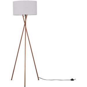 Latitude Run Mishler 155cm Camden Tripod Copper Floor Lamp with Large Reni Shade Cool Grey 155cm H X 62cm W X 62cm D Latitude Run Mishler 155cm Camden Tripod Copper Floor Lamp with Large Reni Shade Cool Grey 155cm H X 62cm W X 62cm D