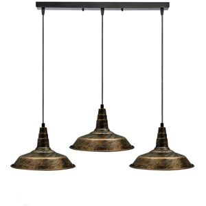 Wade Logan Pennsylvania Vintage Industrial Retro Style Metal Lamp Shade Ceiling Hanging Pendant Light Brushed Copper;Black 113.5cm H X 50cm W X 26cm D Wade Logan Pennsylvania Vintage Industrial Retro Style Metal Lamp Shade Ceiling Hanging Pendant Light Brushed Copper;Black 113.5cm H X 50cm W X 26cm D