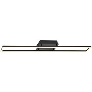 Metro Brushed Black LED Ceiling Strip Light Fitting - Ideal For Kitchens By Matte Black 8cm H X 91cm W X 14cm D Metro Brushed Black LED Ceiling Strip Light Fitting - Ideal For Kitchens By Matte Black 8cm H X 91cm W X 14cm D