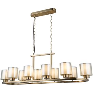 Ebern Designs Mirona 10 - Light Chandelier Pendant Antique Brass 50cm H X 113cm W Ebern Designs Mirona 10 - Light Chandelier Pendant Antique Brass 50cm H X 113cm W