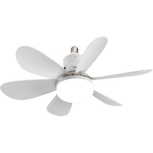 RRBEST 30W Socket Fan Light E26/27 Screw in Ceiling Fan with Light for Garage Bathroom Polished;White 18.5cm H X 52.1cm W X 52.1cm D RRBEST 30W Socket Fan Light E26/27 Screw in Ceiling Fan with Light for Garage Bathroom Polished;White 18.5cm H X 52.1cm W X 52.1cm D