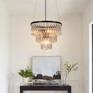 Fairmont Park Pendant light dining table dining room lamp hanging - E27 hanging lamp living room bedroom dining table lamp black modern hanging light crystal design Matte Black 156cm H X 40cm W X 40cm D Fairmont Park Pendant light dining table dining room lamp hanging - E27 hanging lamp living room bedroom dining table lamp black modern hanging light crystal design Matte Black 156cm H X 40cm W X 40cm D