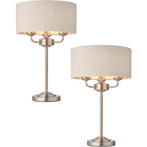 Fairmont Park Landover 50Cm Brushed Chrome Table Lamp Set Brushed Chrome 50cm H X 32cm W X 32cm D Fairmont Park Landover 50Cm Brushed Chrome Table Lamp Set Brushed Chrome 50cm H X 32cm W X 32cm D