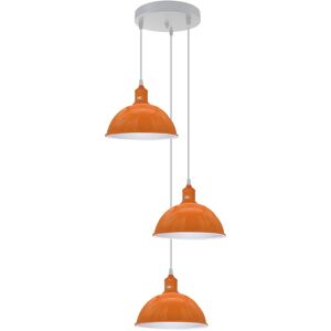 Breakwater Bay 3-Light Cluster Dome Pendant Orange Breakwater Bay 3-Light Cluster Dome Pendant Orange