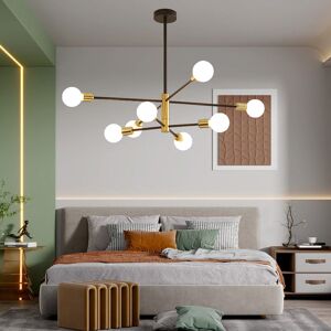 George Oliver 8-Light Black and Gold Dimmable Sputnik Chandelier Gold 98.6cm H X 76cm W X 12cm D George Oliver 8-Light Black and Gold Dimmable Sputnik Chandelier Gold 98.6cm H X 76cm W X 12cm D