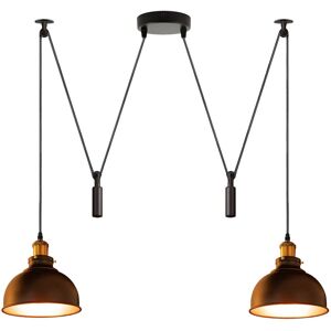 Longshore Tides Echols 2-Light Cluster Dome Pendant Black;Black;Black 116cm H X 12cm W X 12cm D Longshore Tides Echols 2-Light Cluster Dome Pendant Black;Black;Black 116cm H X 12cm W X 12cm D