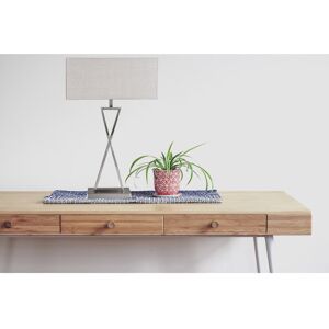 Metro Avory 64cm Rectangle Metal Narrow Table Lamp Grey/Silver 64cm H X 40cm W X 17cm D Metro Avory 64cm Rectangle Metal Narrow Table Lamp Grey/Silver 64cm H X 40cm W X 17cm D