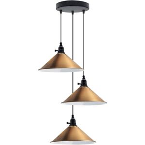 17 Stories 3-Light Cone Pendant Light – Industrial Kitchen Island Ceiling Fixture with Adjustable Height & E27 Bulbs Yellow Brass 17 Stories 3-Light Cone Pendant Light – Industrial Kitchen Island Ceiling Fixture with Adjustable Height & E27 Bulbs Yellow Brass