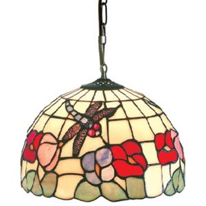 Astoria Grand Classic Cream Tiffany Dragonfly Stained Glass Pendant Shade (12inch Dia') With Adjustable 1.5m Chain Pendant Set With B22 Brass Bulb Holder Stained Glass 30cm H X 30cm W X 30cm D Astoria Grand Classic Cream Tiffany Dragonfly Stained Glass Pendant Shade (12inch Dia') With Adjustable 1.5m Chain Pendant Set With B22 Brass Bulb Holder Stained Glass 30cm H X 30cm W X 30cm D