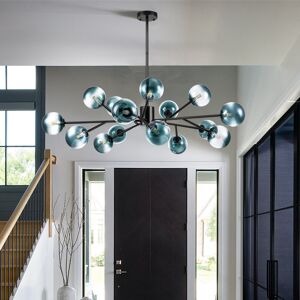 Fairmont Park Spoffo 15 Light Sputnik Sphere Chandelier Kitchen Island Pendant Lamp With Glass Lampshade Black 24cm H X 114cm W Fairmont Park Spoffo 15 Light Sputnik Sphere Chandelier Kitchen Island Pendant Lamp With Glass Lampshade Black 24cm H X 114cm W