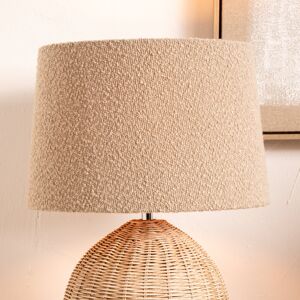 Mercury Round Boucle Lamp Shade (Uno) Taupe 32cm H x 50cm W x 50cm D Mercury Round Boucle Lamp Shade (Uno) Taupe 32cm H x 50cm W x 50cm D