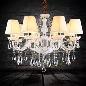 Rosdorf Park Palou 8-Light Shaded Chandelier White 60cm H X 70cm W X 70cm D Rosdorf Park Palou 8-Light Shaded Chandelier White 60cm H X 70cm W X 70cm D