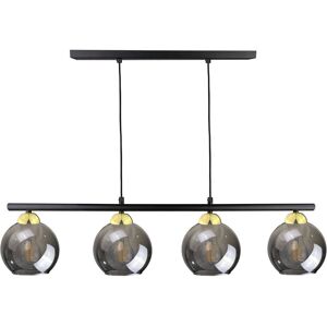 Corrigan Studio Shaka 4 - Light Kitchen Island Linear Pendant Black/Gold 17cm H X 90cm W X 15cm D Corrigan Studio Shaka 4 - Light Kitchen Island Linear Pendant Black/Gold 17cm H X 90cm W X 15cm D