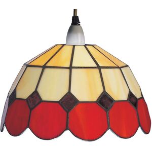 Astoria Grand Gereld Stained Glass Easy-Fit Tiffany Bowl Lampshad Red/Beige 15cm H X 25cm W X 25cm D Astoria Grand Gereld Stained Glass Easy-Fit Tiffany Bowl Lampshad Red/Beige 15cm H X 25cm W X 25cm D
