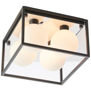 Borough Wharf Rudin 4-Light 29Cm Flush Mount Black;Black 19.5cm H X 29cm W X 29cm D Borough Wharf Rudin 4-Light 29Cm Flush Mount Black;Black 19.5cm H X 29cm W X 29cm D