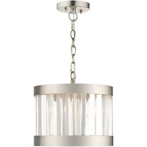 Canora Grey Brock 1 - Light Drum Pendant Satin Chrome 25cm H X 30cm W X 30cm D Canora Grey Brock 1 - Light Drum Pendant Satin Chrome 25cm H X 30cm W X 30cm D