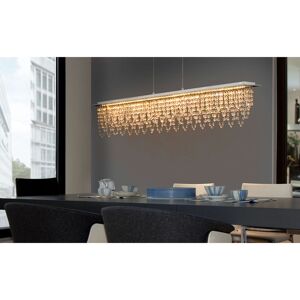 Mercer41 Ibrahim 1-Light Crystal LED Pendant Silver/Clear 150cm H X 150cm W X 12cm D Mercer41 Ibrahim 1-Light Crystal LED Pendant Silver/Clear 150cm H X 150cm W X 12cm D