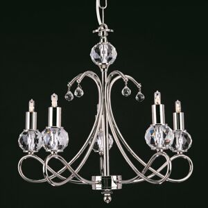 Mercer41 5-Light Candle-Style Chandelier Nickel 40cm H X 44cm W X 44cm D Mercer41 5-Light Candle-Style Chandelier Nickel 40cm H X 44cm W X 44cm D