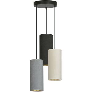 Ebern Designs Ealidh 3 - Light Cluster Cylinder Pendant Grey/Black/White 24cm H X 35cm W X 35cm D Ebern Designs Ealidh 3 - Light Cluster Cylinder Pendant Grey/Black/White 24cm H X 35cm W X 35cm D