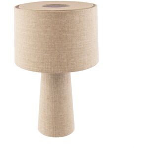 Latitude Run Modern Natural Oatmeal Linen Table Lamp With Fabric Shade And Base By Beige 40cm H X 28cm W X 28cm D Latitude Run Modern Natural Oatmeal Linen Table Lamp With Fabric Shade And Base By Beige 40cm H X 28cm W X 28cm D