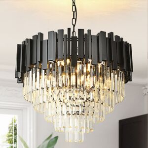 Fairmont Park Aaston Chandelier Black 145cm H x 58cm W x 58cm D Fairmont Park Aaston Chandelier Black 145cm H x 58cm W x 58cm D