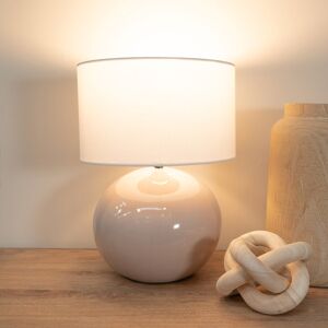 Isabelle & Max Motes 35cm Table Lamp White/Cream 36.5cm H Isabelle & Max Motes 35cm Table Lamp White/Cream 36.5cm H