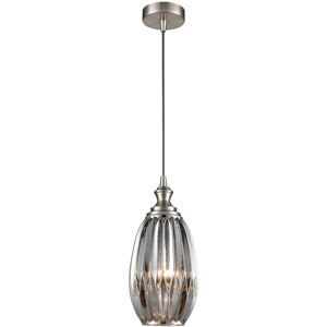 Brayden Studio Harvey-Lee 1 - Light Single Teardrop Pendant Black/Silver/Smoked Grey 15cm W X 15cm D;15cm W X 15cm D Brayden Studio Harvey-Lee 1 - Light Single Teardrop Pendant Black/Silver/Smoked Grey 15cm W X 15cm D;15cm W X 15cm D