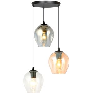 17 Stories Cadi-Grace 3 - Light Cluster Geometric Pendant Graphite/Amber/Transparent 34cm H X 40cm W X 40cm D 17 Stories Cadi-Grace 3 - Light Cluster Geometric Pendant Graphite/Amber/Transparent 34cm H X 40cm W X 40cm D