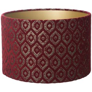 Canora Grey Handmade Luxury 35cm Velvet Drum Lamp Shade Red;Gold 23cm H X 35cm W X 40cm D Canora Grey Handmade Luxury 35cm Velvet Drum Lamp Shade Red;Gold 23cm H X 35cm W X 40cm D