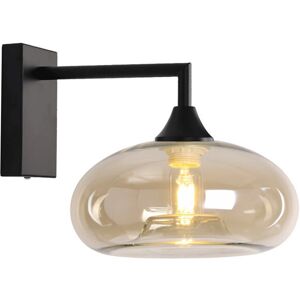 George Oliver Bonifacio 1-Light Sconce Black/Amber 30cm H X 10cm W X 24cm D George Oliver Bonifacio 1-Light Sconce Black/Amber 30cm H X 10cm W X 24cm D