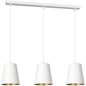 Latitude Run Normandie 3 - Light Kitchen Island Pendant White-Gold 66cm W X 14cm D Latitude Run Normandie 3 - Light Kitchen Island Pendant White-Gold 66cm W X 14cm D