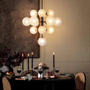 Corrigan Studio McGill 19 - Light Chandelier with Glass Accents Matte Black 18.1cm H X 21.3cm W X 21.3cm D Corrigan Studio McGill 19 - Light Chandelier with Glass Accents Matte Black 18.1cm H X 21.3cm W X 21.3cm D