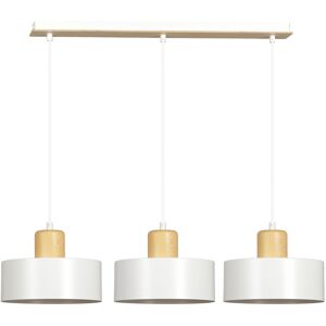 Ebern Designs Ealf 3 - Light Pendant White 16cm H X 80cm W X 25cm D Ebern Designs Ealf 3 - Light Pendant White 16cm H X 80cm W X 25cm D