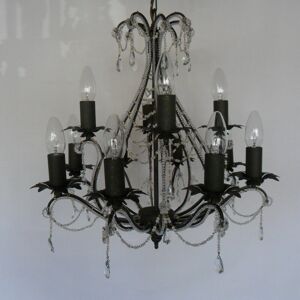 Mercer41 10-Light Candle-Style Chandelier Antique Bronze/Gold 52cm H X 45cm W X 45cm D Mercer41 10-Light Candle-Style Chandelier Antique Bronze/Gold 52cm H X 45cm W X 45cm D