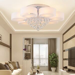 Ebern Designs Mccarley 7-Light 90cm LED Semi Flush Mount White 38cm H X 90cm W X 90cm D Ebern Designs Mccarley 7-Light 90cm LED Semi Flush Mount White 38cm H X 90cm W X 90cm D