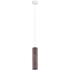 Metro Murdoch 1 - Light Single Cylinder Pendant White/Chestnut 120cm H X 8.5cm W X 8.5cm D Metro Murdoch 1 - Light Single Cylinder Pendant White/Chestnut 120cm H X 8.5cm W X 8.5cm D