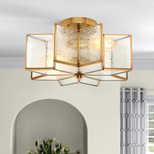 Rio Aireona 2 - Light 41cm Unique/Statement Star Semi Flush Mount Light Brass Dust 22.5cm H X 41cm W X 41cm D Rio Aireona 2 - Light 41cm Unique/Statement Star Semi Flush Mount Light Brass Dust 22.5cm H X 41cm W X 41cm D