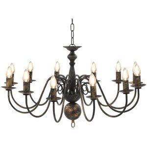 Lily Manor Cheeks 12-Light Candle Style Chandelier Black 45cm H X 80cm W X 80cm D Lily Manor Cheeks 12-Light Candle Style Chandelier Black 45cm H X 80cm W X 80cm D