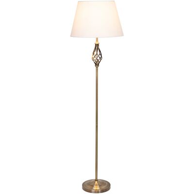 Rosalind Wheeler Backus 165cm Traditional Twist Floor Lamp Ivory/Antique Brass 165cm H X 45cm W X 45cm D Rosalind Wheeler Backus 165cm Traditional Twist Floor Lamp Ivory/Antique Brass 165cm H X 45cm W X 45cm D