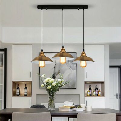 Breakwater Bay Olivia 3 - Light Kitchen Island Dome Pendant Yellow Brass Breakwater Bay Olivia 3 - Light Kitchen Island Dome Pendant Yellow Brass