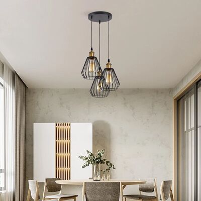 Rio Stroudsburg 3 - Light Black Pendant Black 122.5cm H X 40cm W X 40cm D Rio Stroudsburg 3 - Light Black Pendant Black 122.5cm H X 40cm W X 40cm D