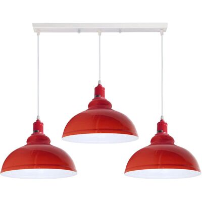 Breakwater Bay 3 - Light Kitchen Island Dome Pendant Red 116.84cm H X 177.8cm W X 76.2cm D Breakwater Bay 3 - Light Kitchen Island Dome Pendant Red 116.84cm H X 177.8cm W X 76.2cm D