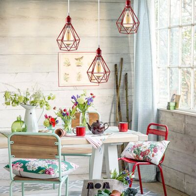 Metro Allaynah 3 - Light Silver Kitchen Island Pendant Red 117.5cm H X 70cm W X 20cm D Metro Allaynah 3 - Light Silver Kitchen Island Pendant Red 117.5cm H X 70cm W X 20cm D