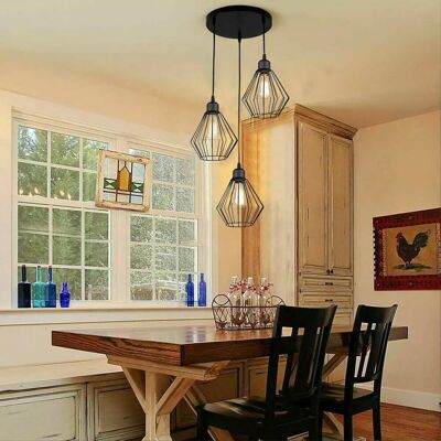 Borough Wharf Augustin 3 - Light Black Pendant Black 121cm H X 20cm W X 20cm D Borough Wharf Augustin 3 - Light Black Pendant Black 121cm H X 20cm W X 20cm D