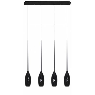 Azzardo Izza 4 Black Pendant Light - Ceiling Fixture Azzardo Izza 4 Black Pendant Light - Ceiling Fixture