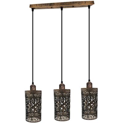 Latitude Vive Rebound 3 - Light Kitchen Island Pendant Brushed Copper 127.5cm H X 50cm W X 50cm D Latitude Vive Rebound 3 - Light Kitchen Island Pendant Brushed Copper 127.5cm H X 50cm W X 50cm D