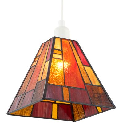 17 Stories 18cm H Glass Square Pendant Shade ( Screw On ) Orange 18cm H X 20cm W X 20cm D 17 Stories 18cm H Glass Square Pendant Shade ( Screw On ) Orange 18cm H X 20cm W X 20cm D